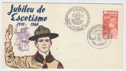 Brazil BOY SCOUTS FIRST DAY COVER FDC 1960 - Covers & Documents