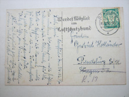 1937, Luftschutzbund   , Klarer Stempel Auf Karte - Cartas & Documentos
