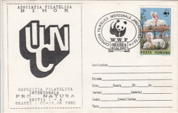 PELICAN, BIRDS, STAMP ON WWF PHILATELIC EXHIBITION SPECIAL COVER, 1992, ROMANIA - Pélicans