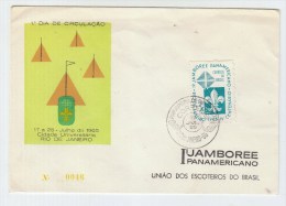 Brazil BOY SCOUTS JAMBOREE FIRST DAY COVER 1965 - Storia Postale