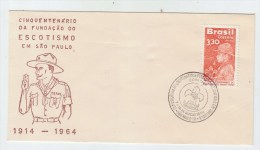 Brazil BOY SCOUTS FDC FIRST DAY COVER 1964 - Covers & Documents