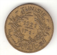 Tunesia  1 Franc 1921   Km 247  Vf+ - Tunisie