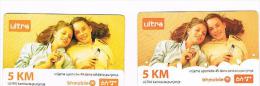 BOSNIA - BH MOBILE  (GSM RECHARGE) -  GIRLS    5  (LOT OF 2 WITH DIFFERENT BACK AND EXPIRY)  - USED  -  RIF. 8813 - Bosnia