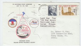 USA BOY SCOUTS 7TH NATIONAL JAMBOREE IDAHO LAST DAY USE OF CANCELLATION FDC 1969 - Lettres & Documents