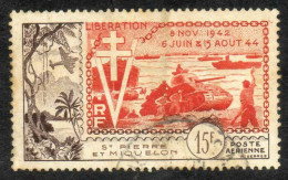 SAINT P. Et M. : 10 Ans De La Libération : Plage Du Débarquement, Char, Croix De Lorraine - - Used Stamps