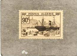 ALGERIE : Exposition Internationale De New York : Bateau Embarquant Des Marchandises Pour L´Amérique - Transport - Unused Stamps