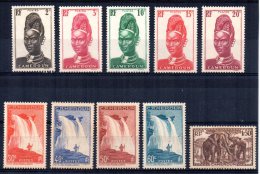 Cameroun - 1939 - Definitives (Part Set) - MH - Nuovi