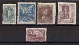 Hongrie 1923 YT- 319/23 - Mi 369/73 * - Unused Stamps