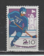 (SA0429) FINLAND, 1991 (Ice Hockey World Championships, Turku). Mi # 1130. MNH** Stamp - Nuevos