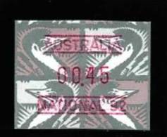 AUSTRALIA - 1992  FRAMAS  EMU   45c.  NATIONAL 92  MINT NH - Machine Labels [ATM]