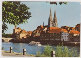 Regensburg-blick Auf Donau Mit Altstadt-unused,perfect Shape - Regensburg