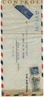 N°182+200 Sur Lettre  D'Alger Pour New-York Du 8-9-44+ Contrôle  Postal - Lettres & Documents