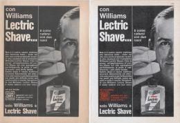 1967 -  LECTRIC SHAVE (Williams) - 2 Pagine Pubblicità Cm. 13 X 18 - Tijdschriften