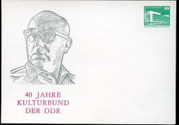 DDR PP18 B1/002 Privat-Postkarte JOHANNES R. BECHER Berlin 1985  NGK 3,00 € - Private Postcards - Mint