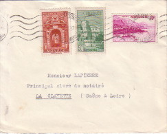 MONACO - BEL AFFRANCHISSEMENT TRICOLORE POUR LA FRANCE EN 1941. - Cartas & Documentos
