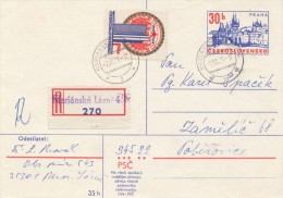 I8984 - Czechoslovakia (1975) Marianske Lazne 4 (= Spa) (provisional R-label); Stamp: 25th Anniversary Of The CMEA - Termalismo