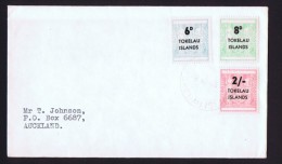 TOKELAU  1966  New Zealand Postal-Fiscal Stamps Overprinted «Tokelau Islands» And New Values  FDC To New Zea - Tokelau