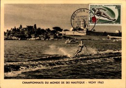 CHAMPIONNATS DU MONDE DE SKI NAUTIQUE..VICHY 1963......CPSM GRAND FORMAT - Sci Nautico