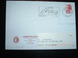 LETTRE TP LIBERTE DE GANDON 2,20F OBL.MEC. VARIETE 3-12-1991 GIVORS RHONE (69) - 1982-1990 Liberté De Gandon