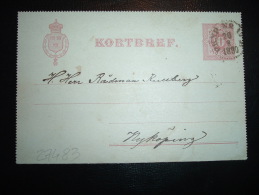 CL ENTIER SUEDE TIO ORE OBL. 20 9 1890 PKXP N° ? - Cartas & Documentos
