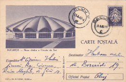 1625A  CIRCUS,POSTCARD STATIONERY 1961 SENT TO MAIL,ROMANIA. - Circo