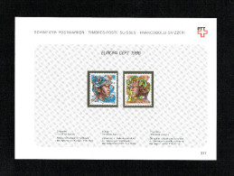 ** FEUILLE DE COLLECTION Nr:377 EUROPA TIMBRES NEUFS 1986 C/S.B.K Nr:725/726. Y&TELLIER Nr:1244/45. MICHEL Nr:1315/16.** - Ungebraucht