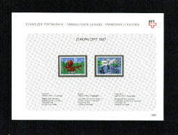 ** FEUILLE DE COLLECTION Nr:385.EUROPA TIMBRES NEUFS 1987 C/S.B.K. Nr:748/49. Y&TELLIER Nr:1274/75. MICHEL Nr:1349/50.** - Ungebraucht