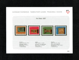 ** FEUILLE DE COLLECTION Nr:386. PRO/P. 1987 T/NEUFS C./.S.B.K. Nr:B215/B18. Y&TELLIER Nr:1276/79. MICHEL Nr:1345/48.** - Unused Stamps