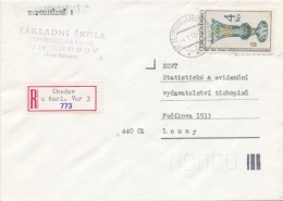 I9013 - Czechoslovakia (1988) 357 36 Chodov U Karlovych Var 3 (provisional R-label - Text Written In Typewriter!!!) - Variétés Et Curiosités