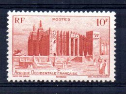 French West Africa - 1958 - Doenne Mosque (Perf 12 X 12½) - MNH - Neufs