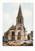 Carte 1980 Le Grand Lucé : L'église (voitures) - Le Grand Luce