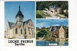 Carte 1970 LUCHE PRINGE :église , Château De Mervé Et Gallerande - Luche Pringe