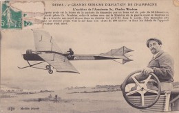 AVIATION REIMS  SEMAINE DE CHAMPAGNE ACCIDENT DE L'ANTOINETTE , CHARLES WACHTER, CIRCULEE LE 06/07/1910 - Accidentes