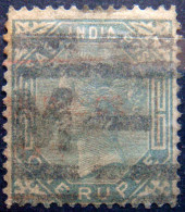 BRITISH INDIA 1874 1Re Queen Victoria USED SG79 CV£29 Watermark : Elephant's Head - 1858-79 Kolonie Van De Kroon