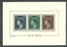 Luxembourg Bloc Des Timbres Neufs Sans Charniére MINT NEVER HINGED, 30TH YEAR OF REIGN GRAND DUCHESS CHARLOTTE 1949 - Blocks & Kleinbögen