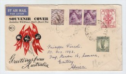 Australia/Eritrea AIRMAIL SOUVENIR COVER 1957 - Lettres & Documents