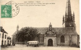CPA 56  CARNAC L EGLISE 1925 Vieux Véhicule - Carnac