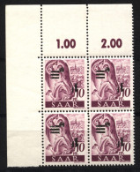 Saar,228IIK,im Eck-VB,xx - Unused Stamps