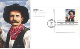 LEGENDS OF WILD WEST - SENATOR BILL TILGHMAN USA 1994 FDC PRE-PAID POST CARD Law Hunting - Indianen