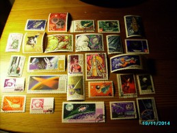 USSR RUSSIA  LOT OF SPACE COSMOS STAMPS ,  Sputnik , Dog In Space  , 1960s , Used , Some Hinged,   0 - Collections