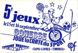 GONESSE  -  5 EME JEUX  -   ILLUSTRATION DE E. QUENTIN  -  1984 - Quentin