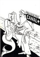 CANAL PLUS  -   SIZI L ESCARGOT N° 197 -   ILLUSTRATION DE E. QUENTIN  -  1985 - Quentin