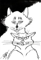 CHATS  -   ILLUSTRATION DE E. QUENTIN  -  1987 - Quentin