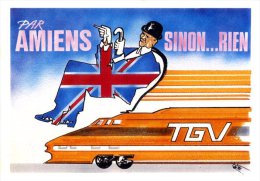 TGV  -  AMIENS  -   ILLUSTRATION DE E. QUENTIN  -  1988 - Quentin