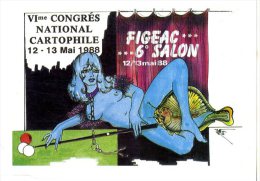 FIGEAC  -  6 ° SALON 1988  -   ILLUSTRATION DE E. QUENTIN  -  1988 - Quentin