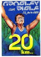 4 ° EDITION DES 20 KM DE GROSLEY / RISLE  -   ILLUSTRATION DE E. QUENTIN  -  1989 - Quentin
