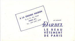 Buvard DARBEL Le Beau Vêtement De Paris A La Grande Maison 15 Et 17 Rue Auber Paris 9 ème - Textile & Clothing