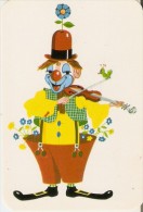 CALENDARIO DEL AÑO 1971 DE UN PAYASO TOCANDO EL VIOLIN (CALENDRIER-CALENDAR) CLOWN - Petit Format : 1971-80