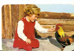 CALENDARIO DEL AÑO 1973 DE UN GALLO Y UNA NIÑA (CALENDRIER-CALENDAR) GALLO-COQ - Petit Format : 1971-80