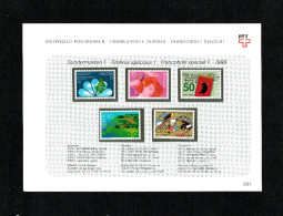 ** FEUILLE DE COLLECTION Nr:391. TIMBRES NEUFS 1988 C/.S.B.K. Nr:758/762. Y&TELLIER Nr:1293/1297. MICHEL Nr:1364/1368.** - Neufs